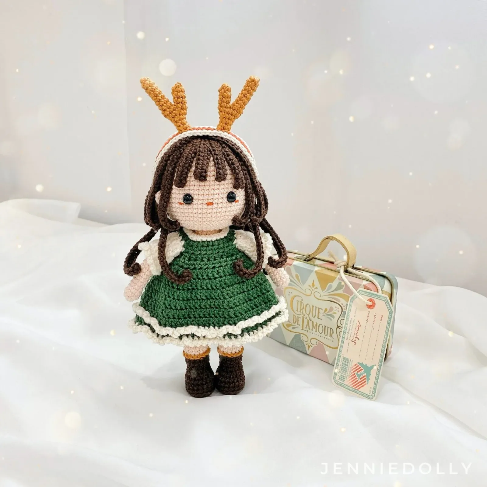 Emily Reindeer Doll amigurumi crochet pattern
