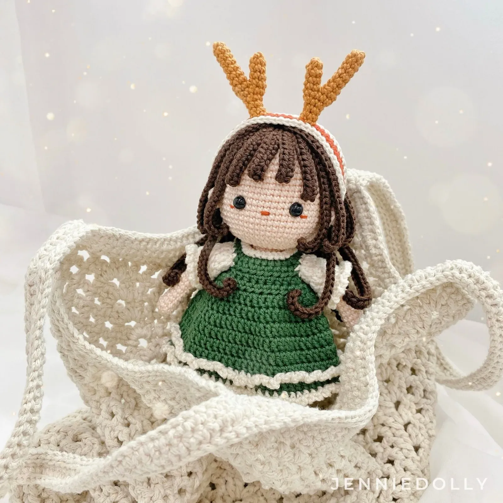 Emily Reindeer Doll amigurumi crochet pattern