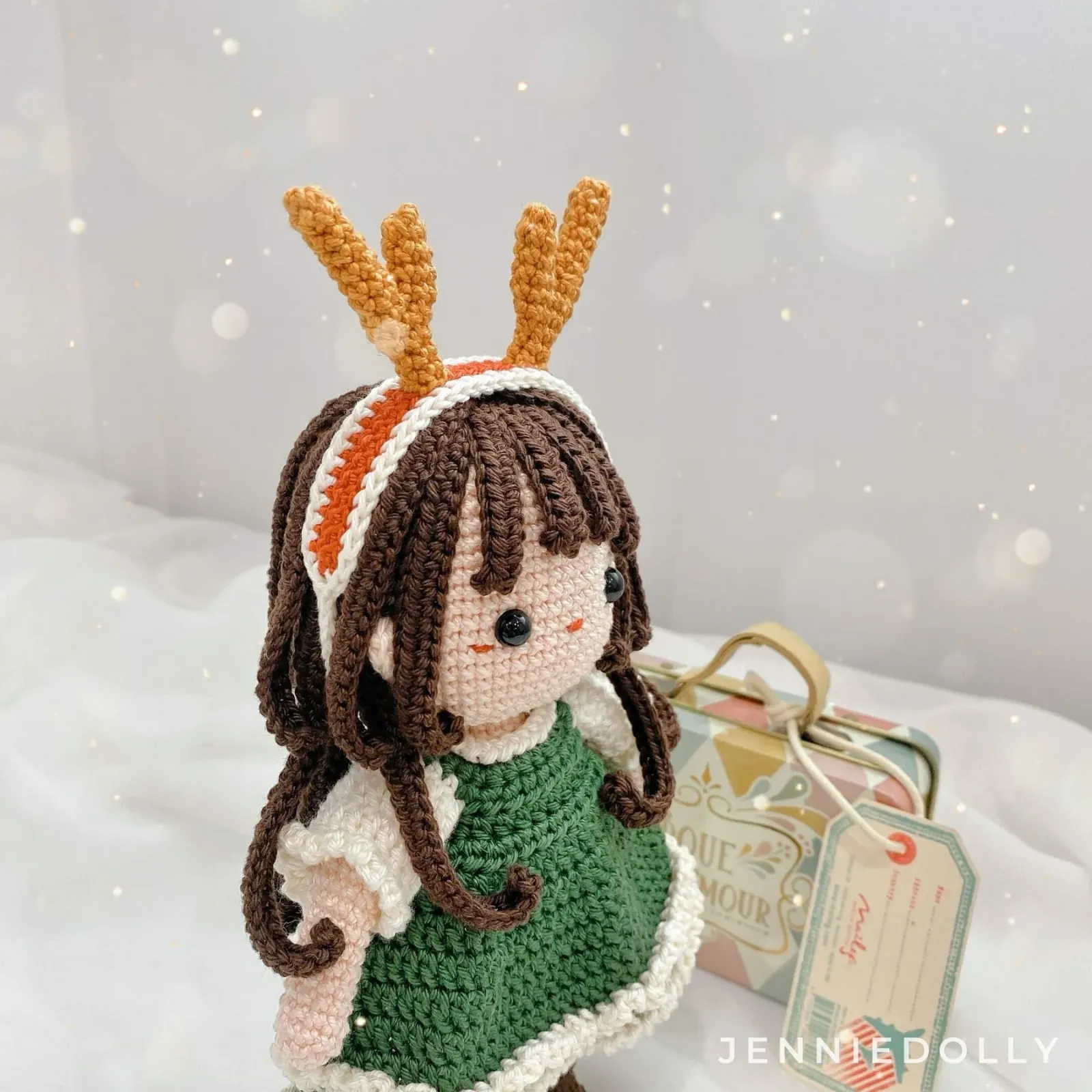 Emily Reindeer Doll amigurumi crochet pattern