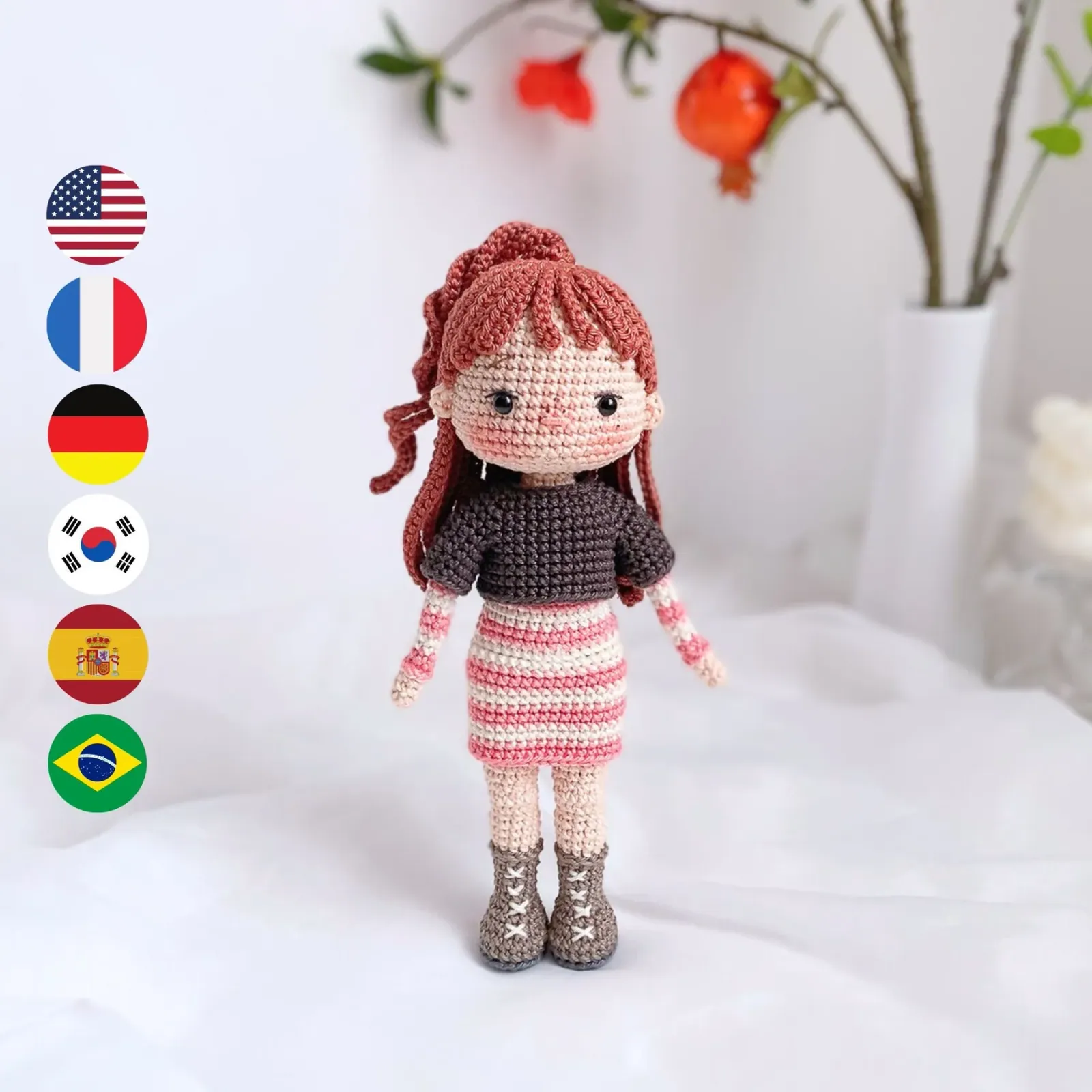 Julie Ginger Redhead amigurumi crochet pattern