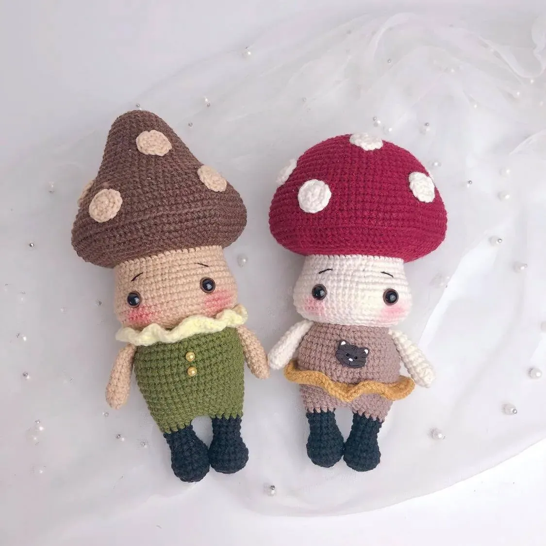 Mina The Mushroom Doll amigurumi crochet pattern