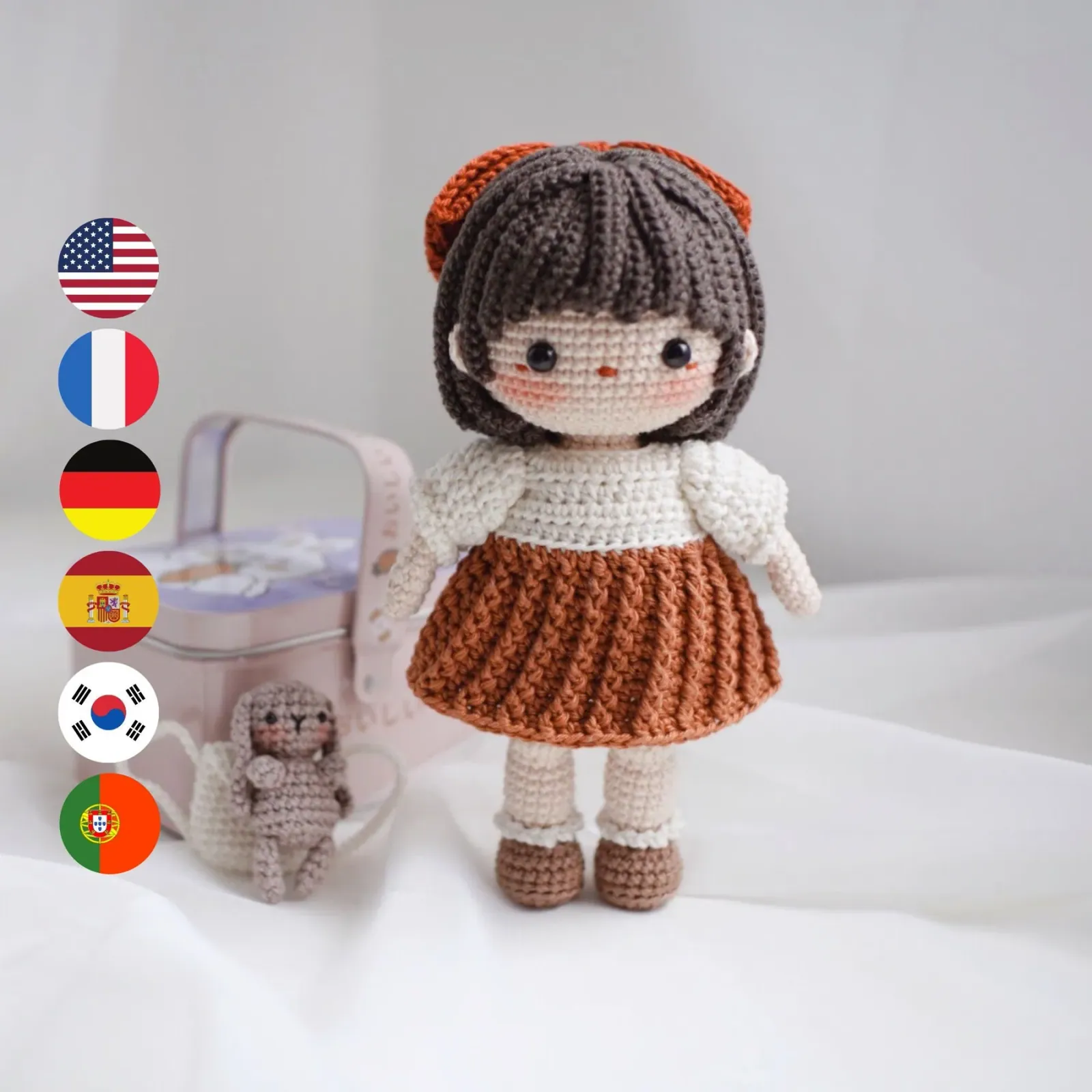 Rosie Doll amigurumi crochet pattern